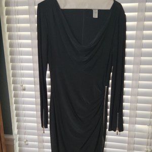 Long sleeved black dress, Cache